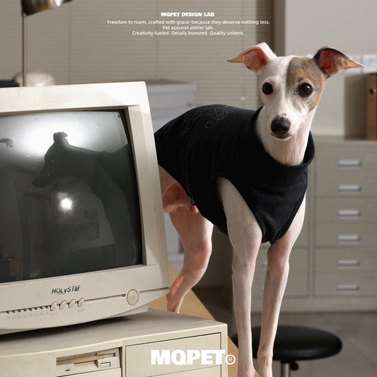 MQPET Original Graffiti Slub Cotton Matching Pet Vest