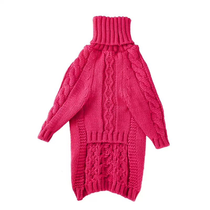 Solid Turtleneck Dog Sweater photo 3