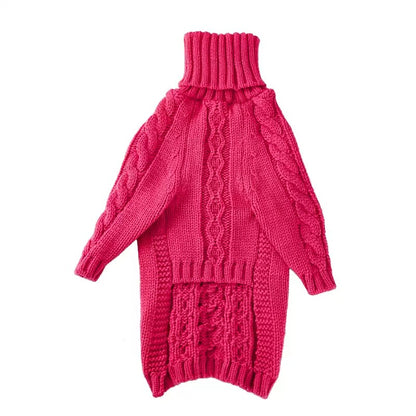 Solid Turtleneck Dog Sweater photo 3