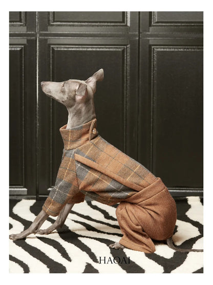 Maple Plaid Two-Piece Look Dog Onesie view 3