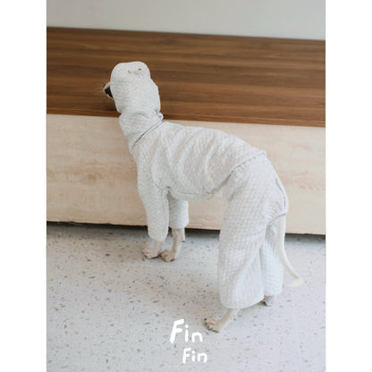 Autumn Dog Hooded Striped Spliced Sweatshirt