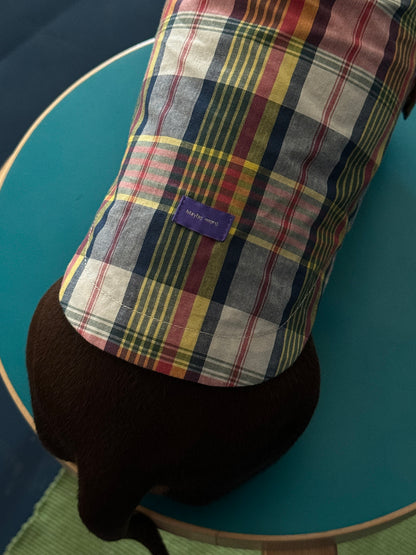 POXFFEE Plaid Shirt or Hat for Small Dogs