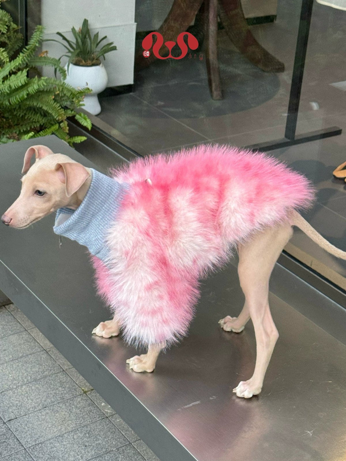 Luxury Faux Fur Two-Legged Dog Winter Coat