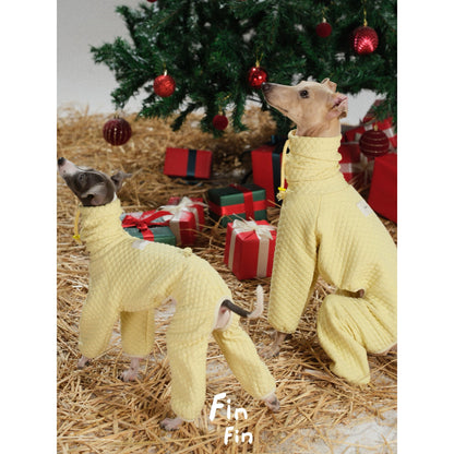 Yellow Diamond Dog Hoodie for Italian Greyhounds