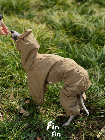 Reversible Four-Leg Water-Repellent Dog Raincoat