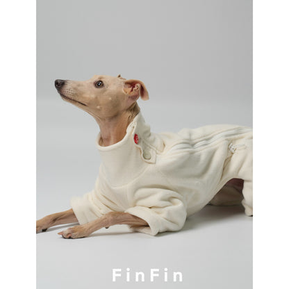 Reversible Fleece and Corduroy Dog Onesie