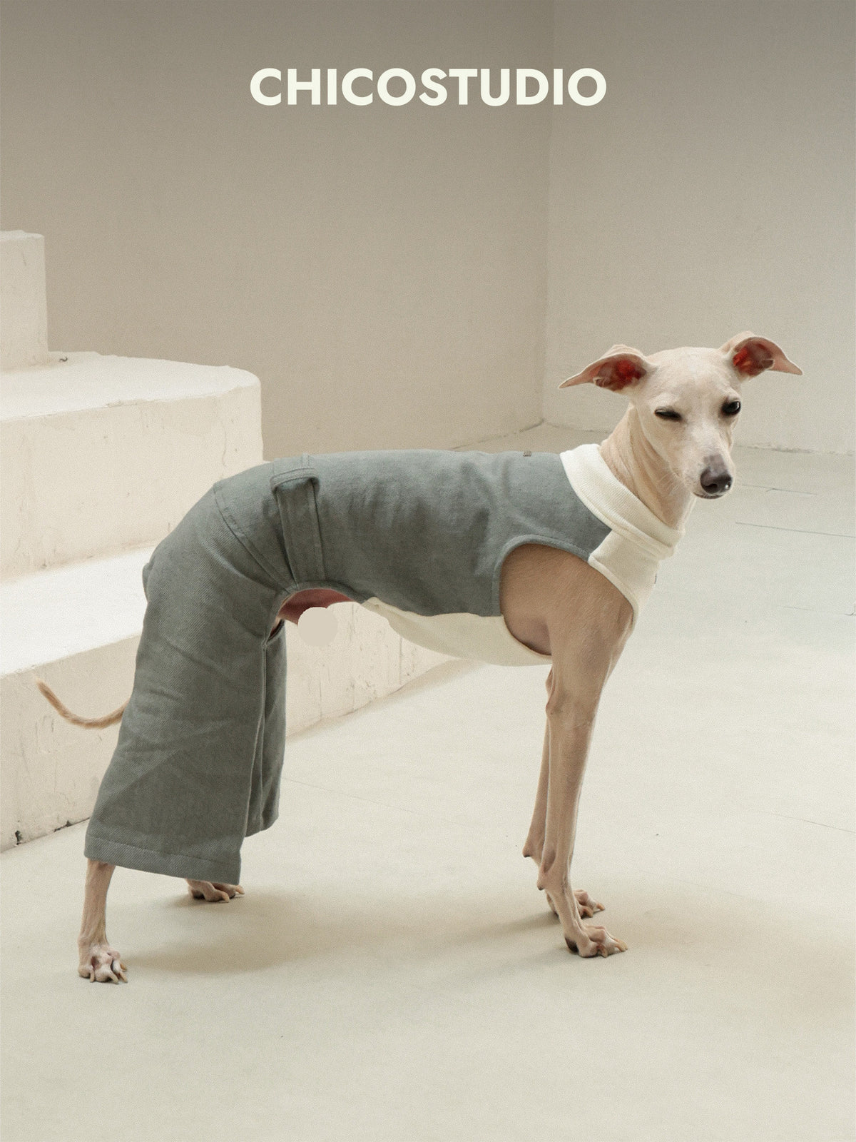 Wide-Leg Sighthound Dog Jumpsuit