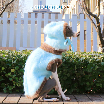 Faux Fur Dog Vest Hat Set