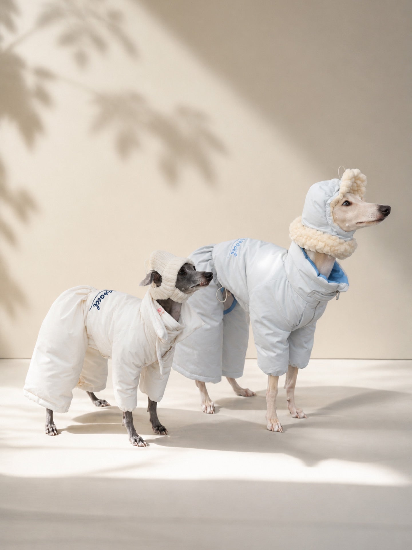 90% White Duck Down Dog Onesie Coat