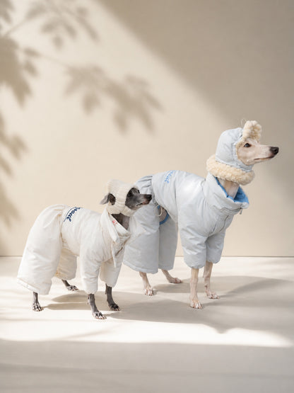 90% White Duck Down Dog Onesie Coat