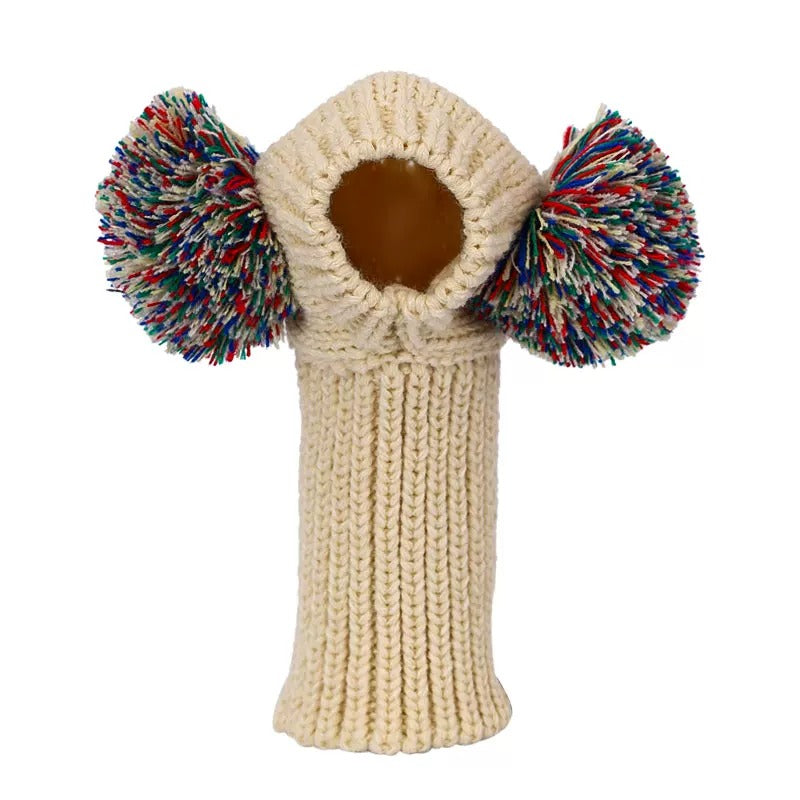Hand-Knit Yarn Dog Hat for Italian Greyhound Whippet