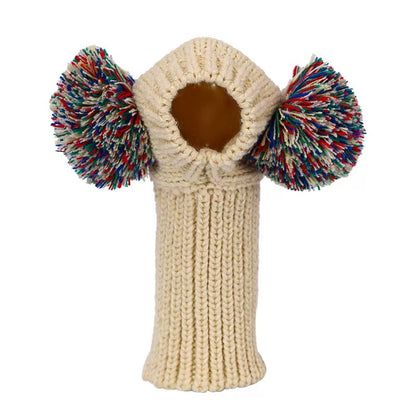 Hand-Knit Yarn Dog Hat for Italian Greyhound Whippet