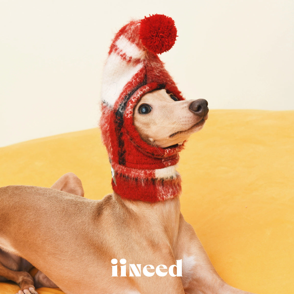 Red Plaid Elf Pet Hat