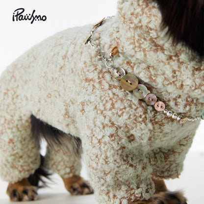 Wool Dog Turtleneck Jumpsuit