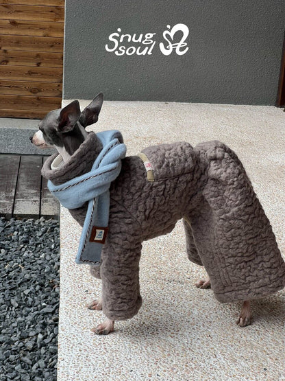 Wool-Blend Four-Leg Dog Onesie for Italian Greyhounds