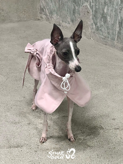 Pink Bow Pet Raincoat