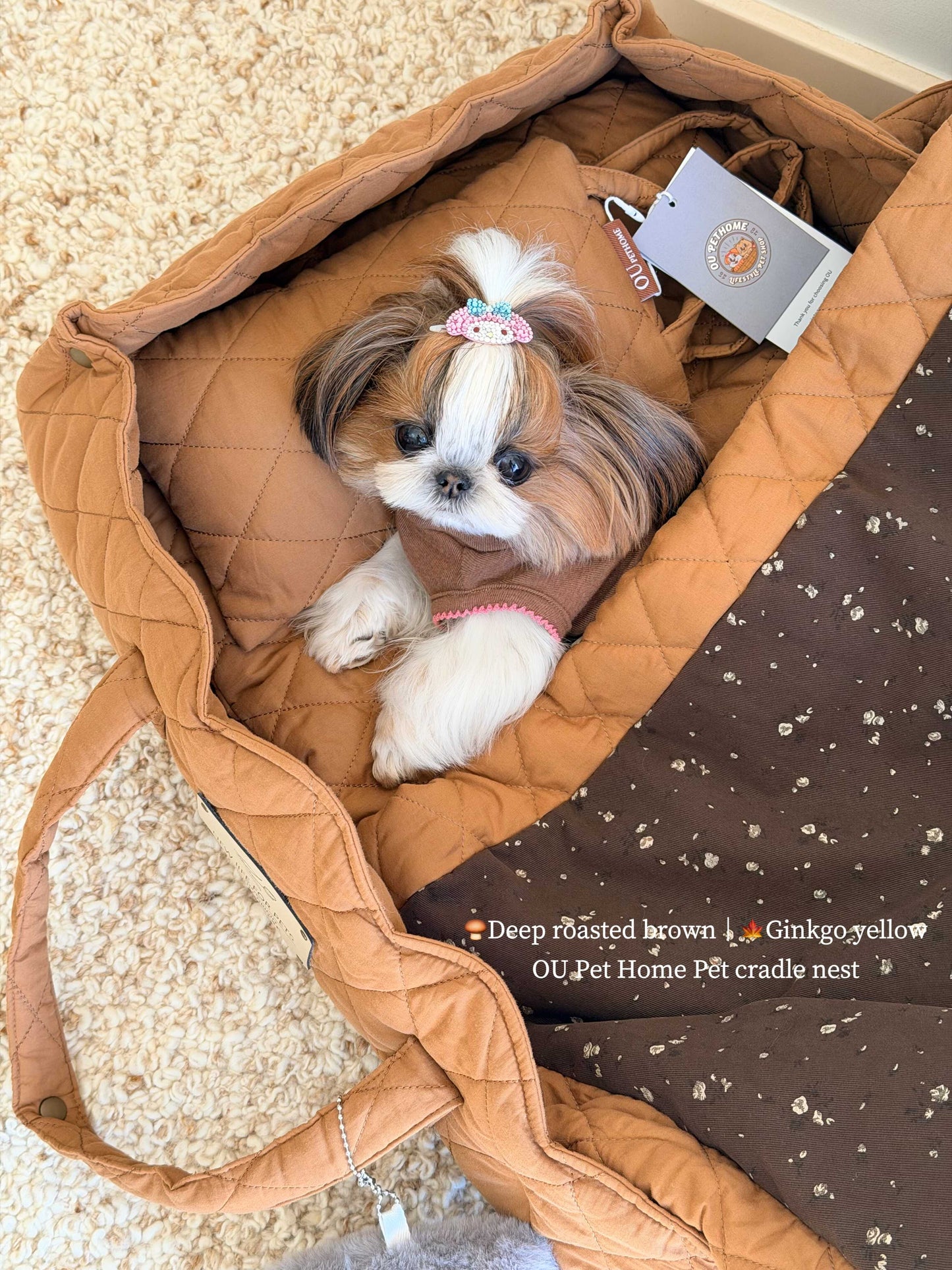 OU Double-Layer Cotton Portable Pet Bed "Cradle Nest"