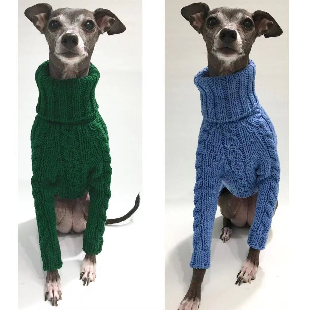 Solid Turtleneck Dog Sweater photo 4