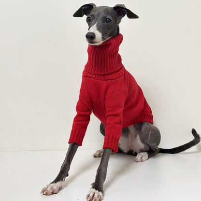 Red Turtleneck Dog Sweater photo 4