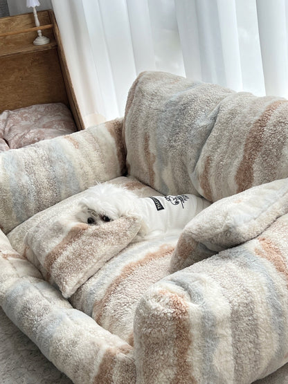 Clásica cama de sofá para mascotas Lazy