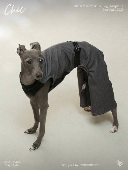 Wide-Leg Sighthound Dog Jumpsuit