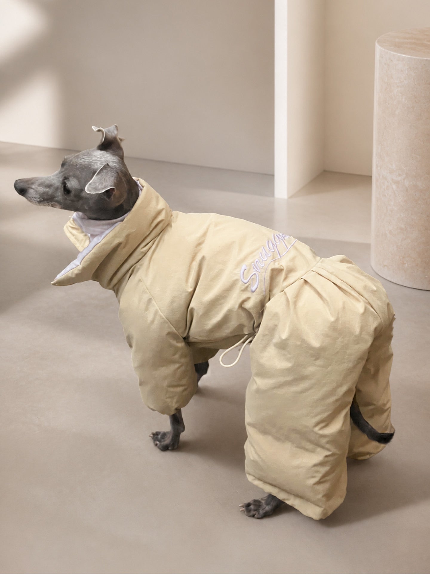 90% White Duck Down Dog Onesie Coat
