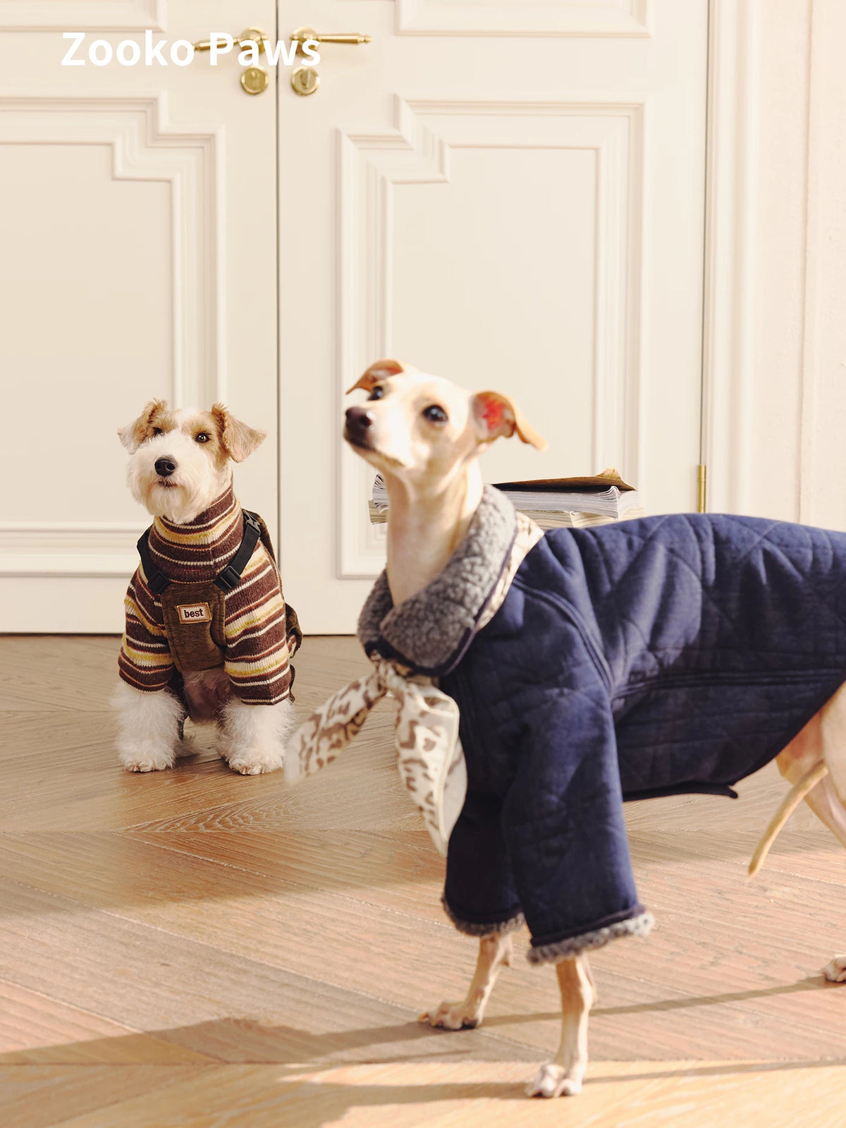 Vintage Denim Dog Winter Coat