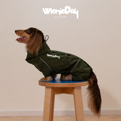 Chubasquero integral WienieDay para perro salchicha