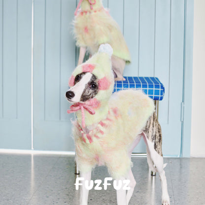 Alpaca Long Knit Pom Pom Dot Pet Hat