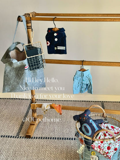 OU Solid Wood Pet Garment Rack with Hangers