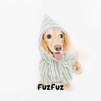 Striped Hooded Dog Two-Leg Jumpsuit