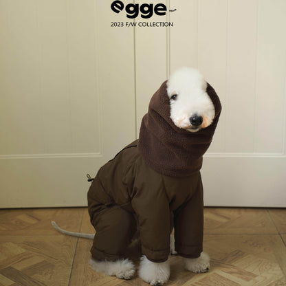 Warm 90% White Duck Down Dog Jumpsuit