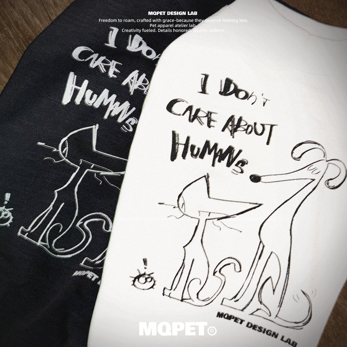MQPET Original Graffiti Slub Cotton Matching Pet Vest