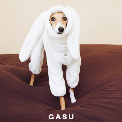 Rabbit Ear Fleece Dog Jumpsuit Hoodie