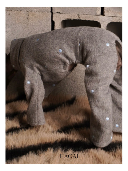 Rear leg coverage of the four-leg dog coat