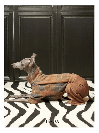 Maple Plaid Two-Piece Look Dog Onesie view 5