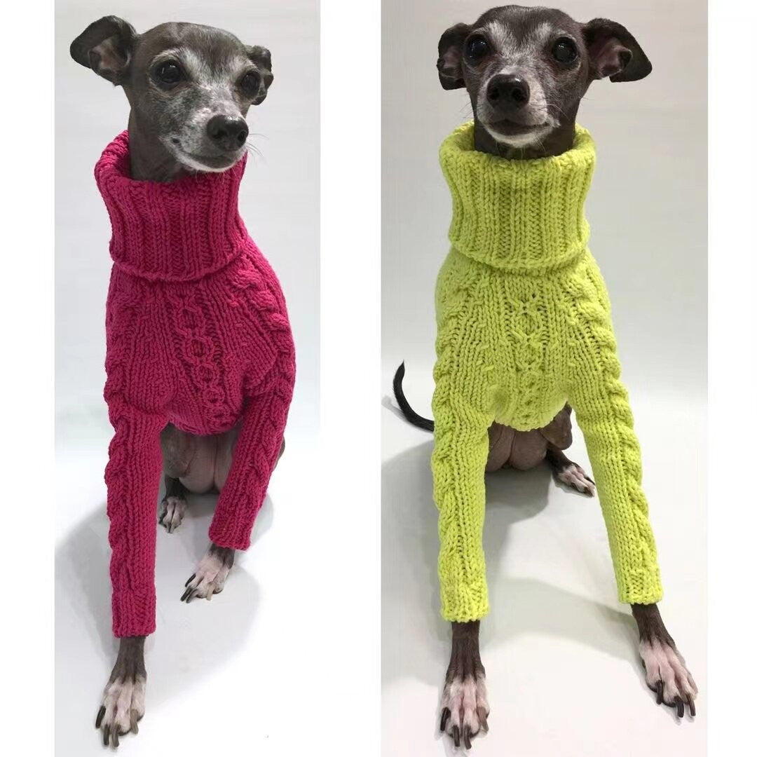 Solid Turtleneck Dog Sweater photo 5