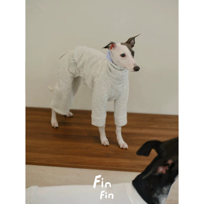 Autumn Dog Hooded Striped Spliced Sweatshirt