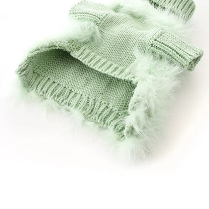 Luxury Feather Dog Sweater, Core Spun Yarn