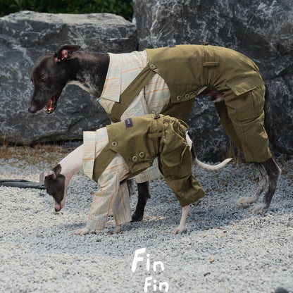 Adjustable Cotton Dog Overalls for Italian Greyhounds