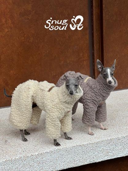Wool-Blend Four-Leg Dog Onesie for Italian Greyhounds