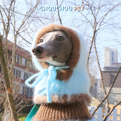 Faux Fur Dog Vest Hat Set