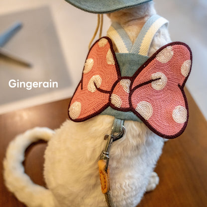 GINGERAIN Sailor Moon Denim Harness with Leash