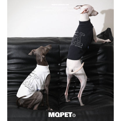 MQPET Original Graffiti Slub Cotton Matching Pet Vest