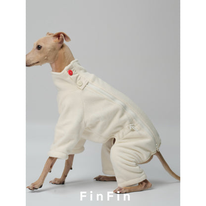 Reversible Fleece and Corduroy Dog Onesie