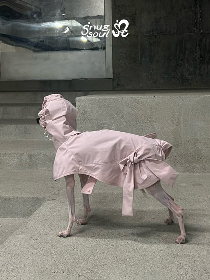 Pink Bow Pet Raincoat