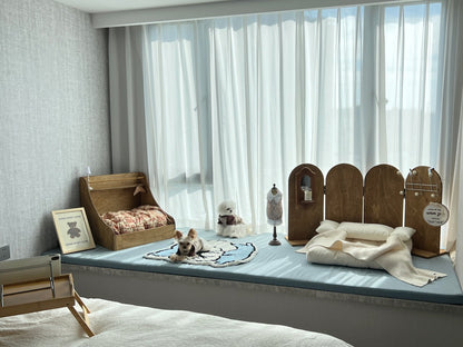 Juego de cama danés y pantalla para mascotas OU