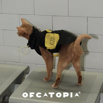 Chaqueta ligera de sol OfCATOPIA amarilla y negra