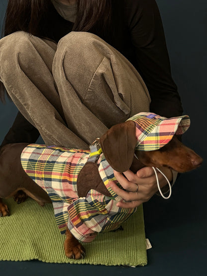 POXFFEE Plaid Shirt or Hat for Small Dogs