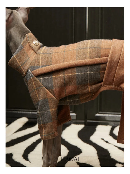 Maple Plaid Two-Piece Look Dog Onesie view 6
